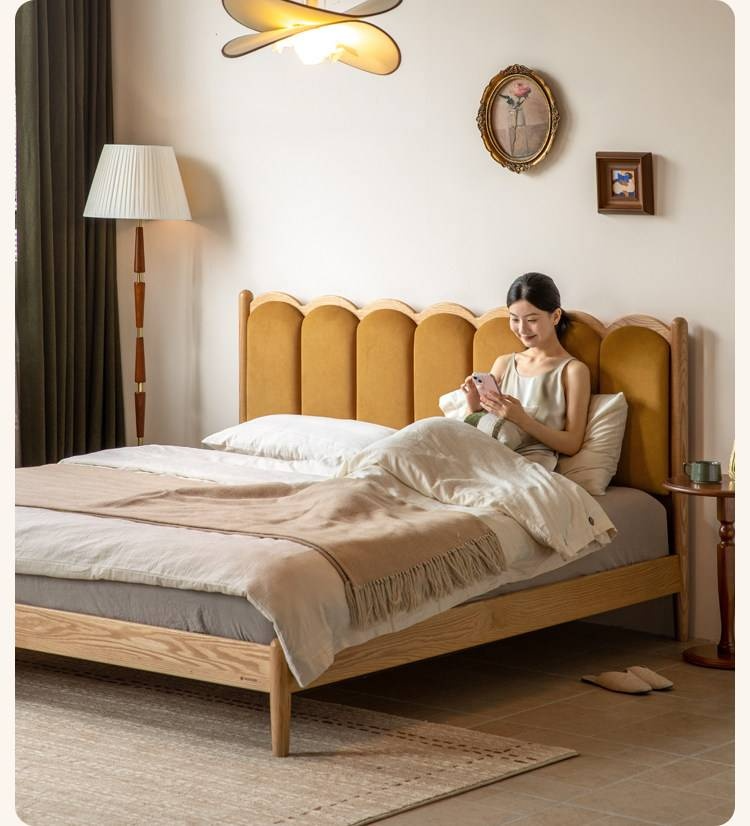 Beech, Oak Solid Wood Dream House Soft Bed