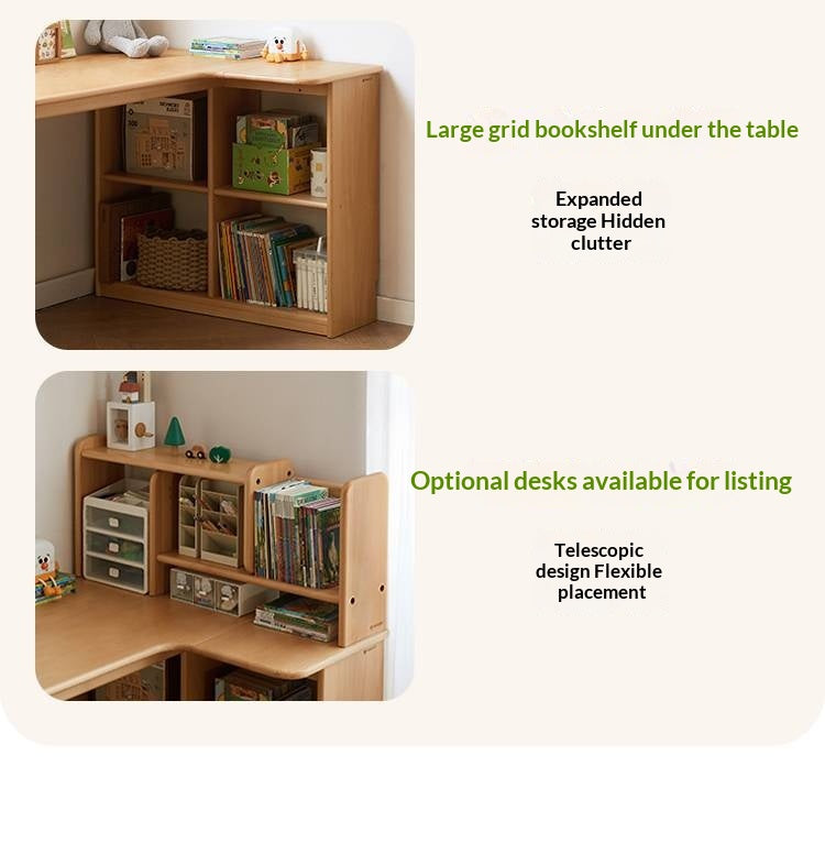 Beech Solid Wood Kids Corner Desk