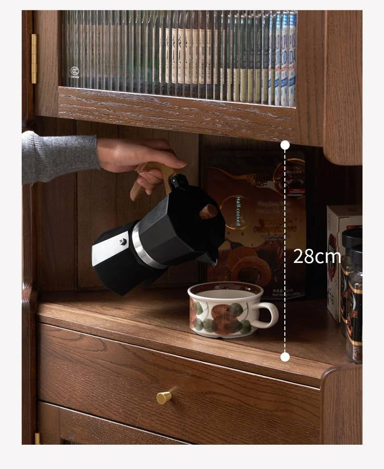 Oak Solid Wood Corner Side Cabinet