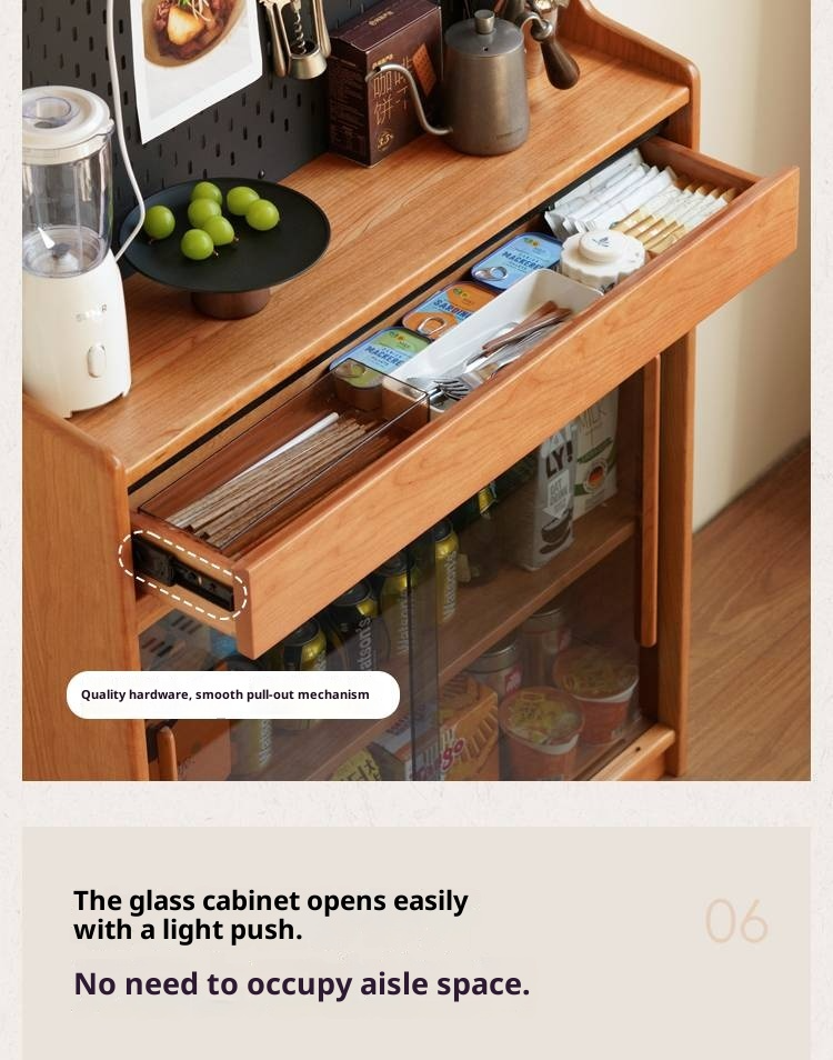 Cherry Solid Wood Ultra-thin Sideboard