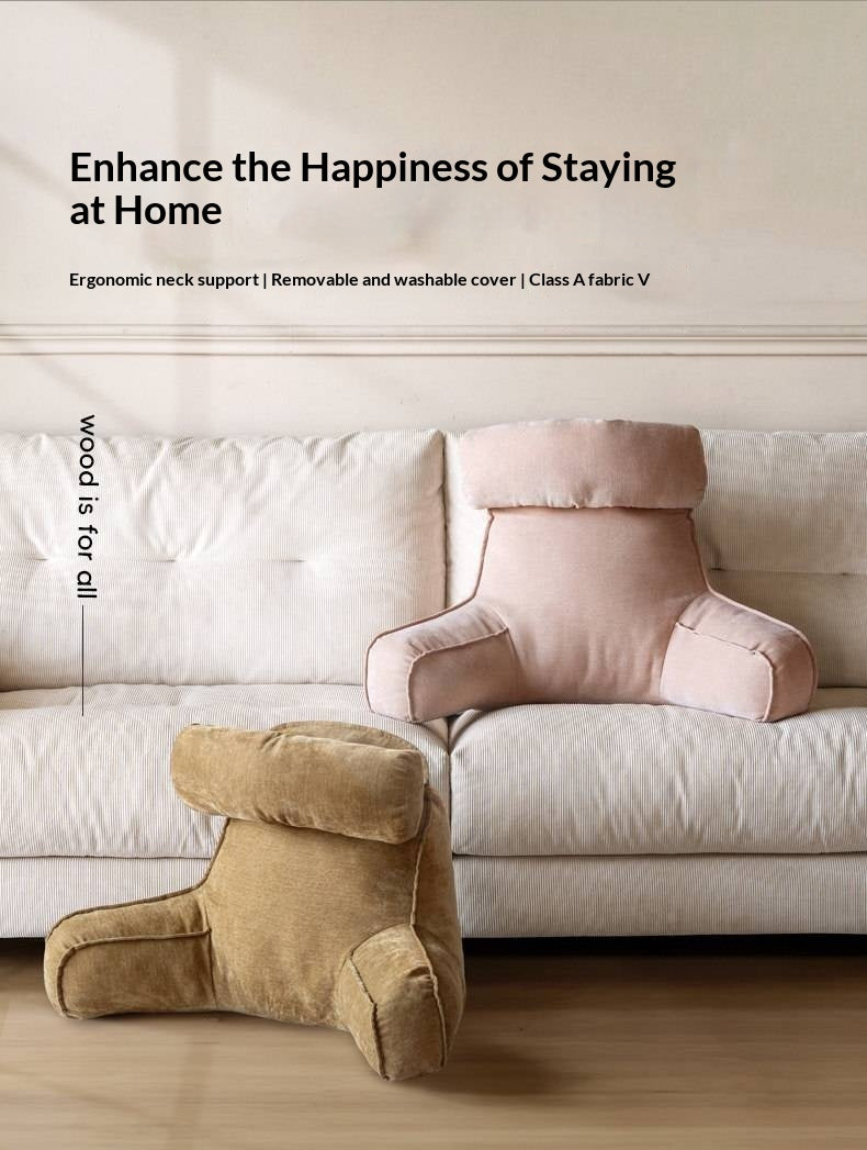 Bed Headboard with Upholstered Backrest Cushion