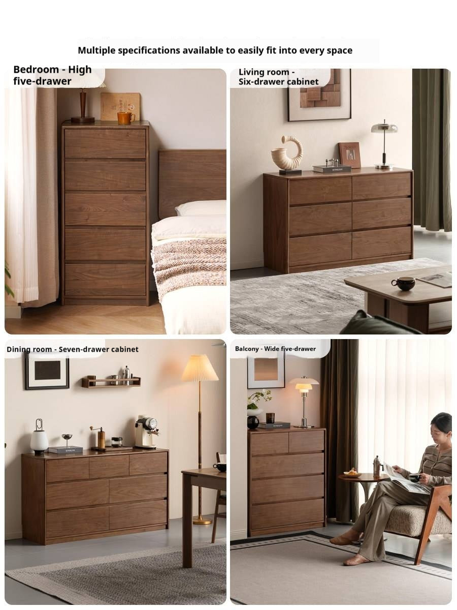 Black Walnut, South American Walnut Solid Wood chest of drawers