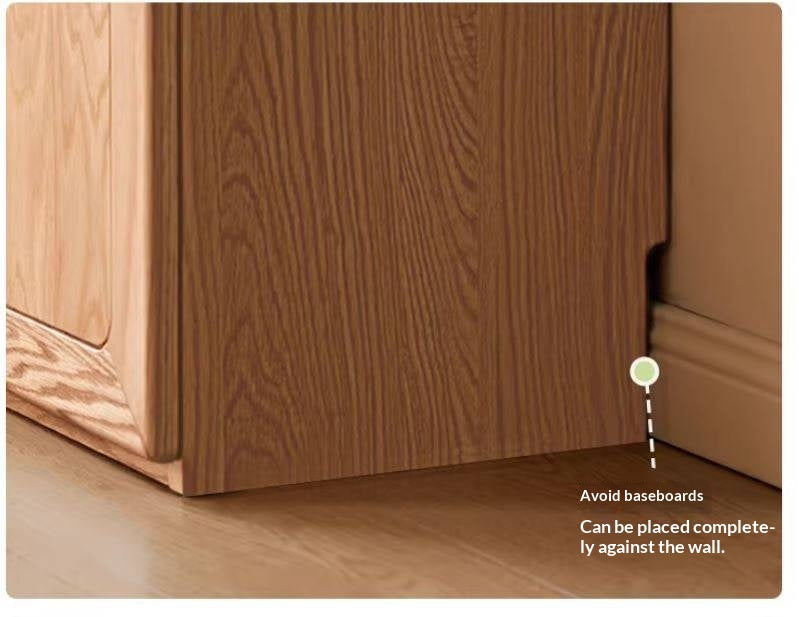 Oak Solid Wood Modern Floor Storage TV Cabinet.