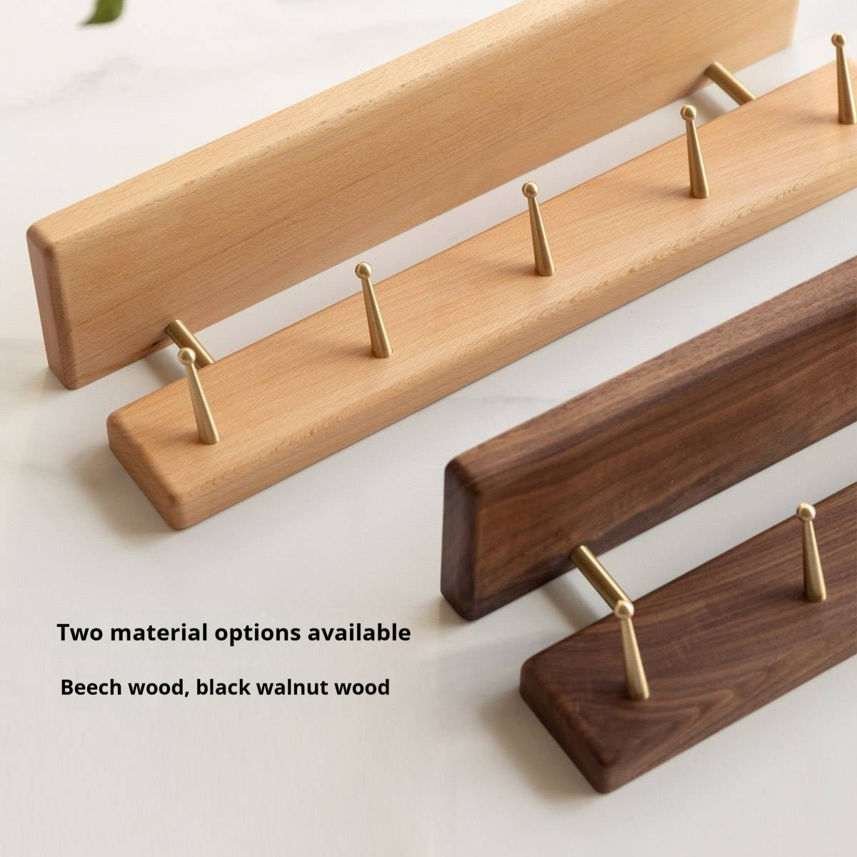 Black Walnut, Beech Solid Wood Wall Shelf