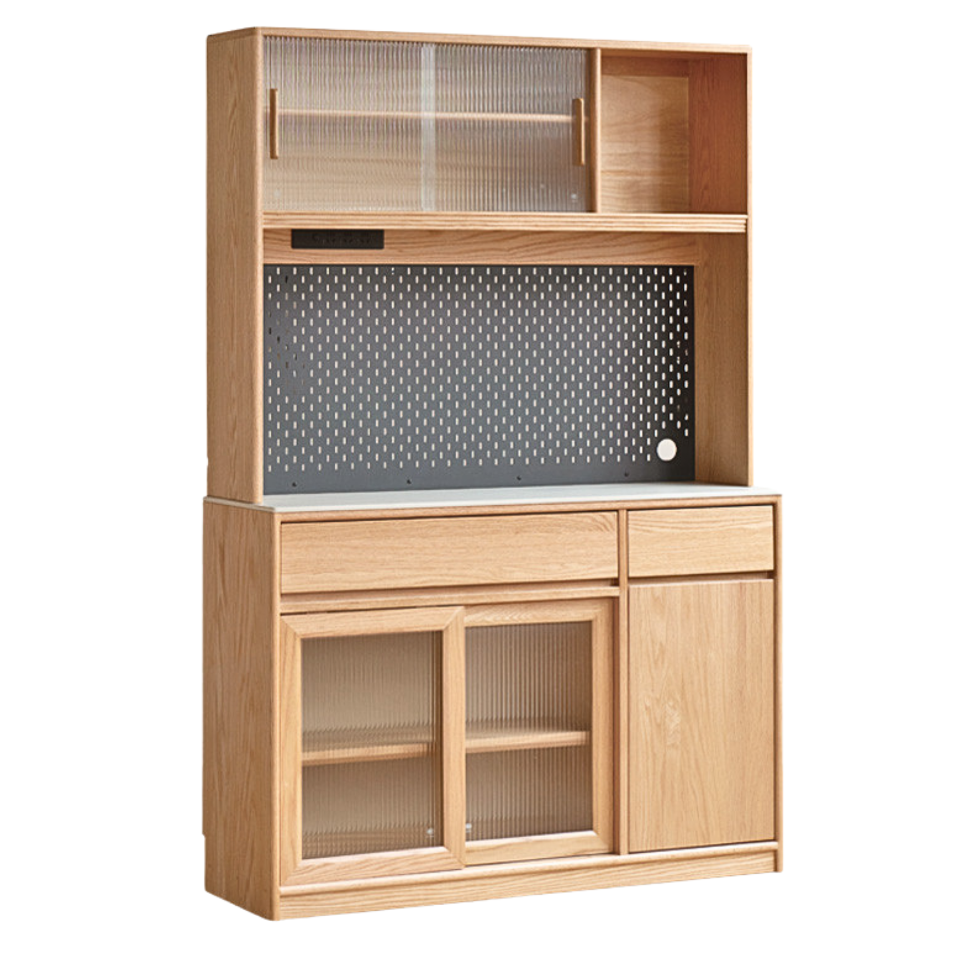 Oak Solid Wood Rock Board Modern Sideboard