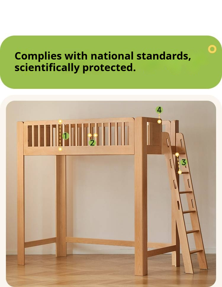 Beech Solid Wood Children's Loft Bed