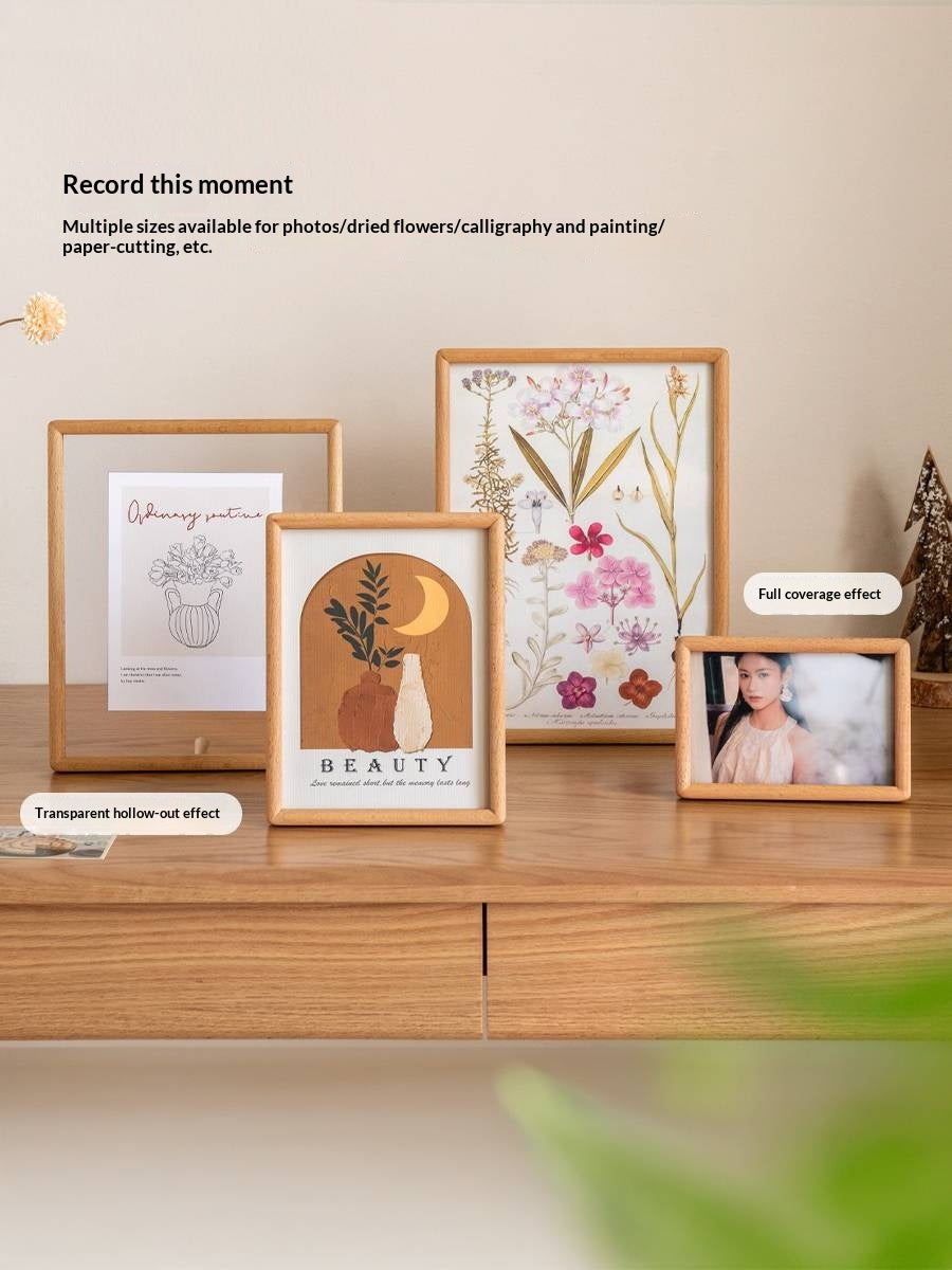 Black Walnut, Beech Solid Wood Photo Frame