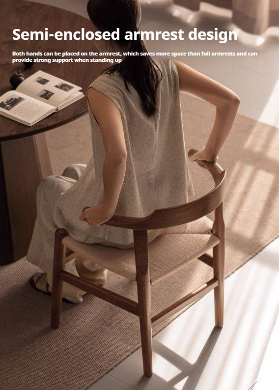 Ash Solid Wood Retro Dining Chair