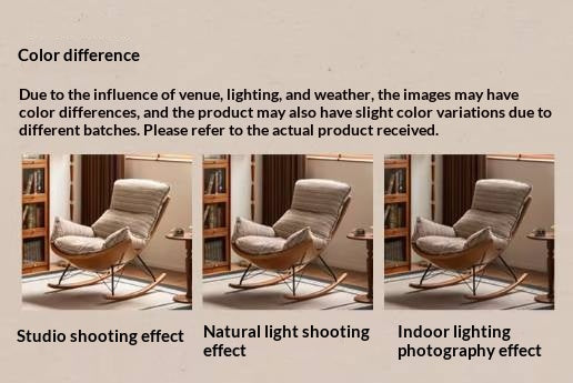 Egg Shell Lounge Chair with Rocking Base, Upholstered Cocoon Accent Chair Beech Legs