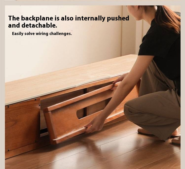 Poplar Solid Wood Ancient Style TV Cabinet