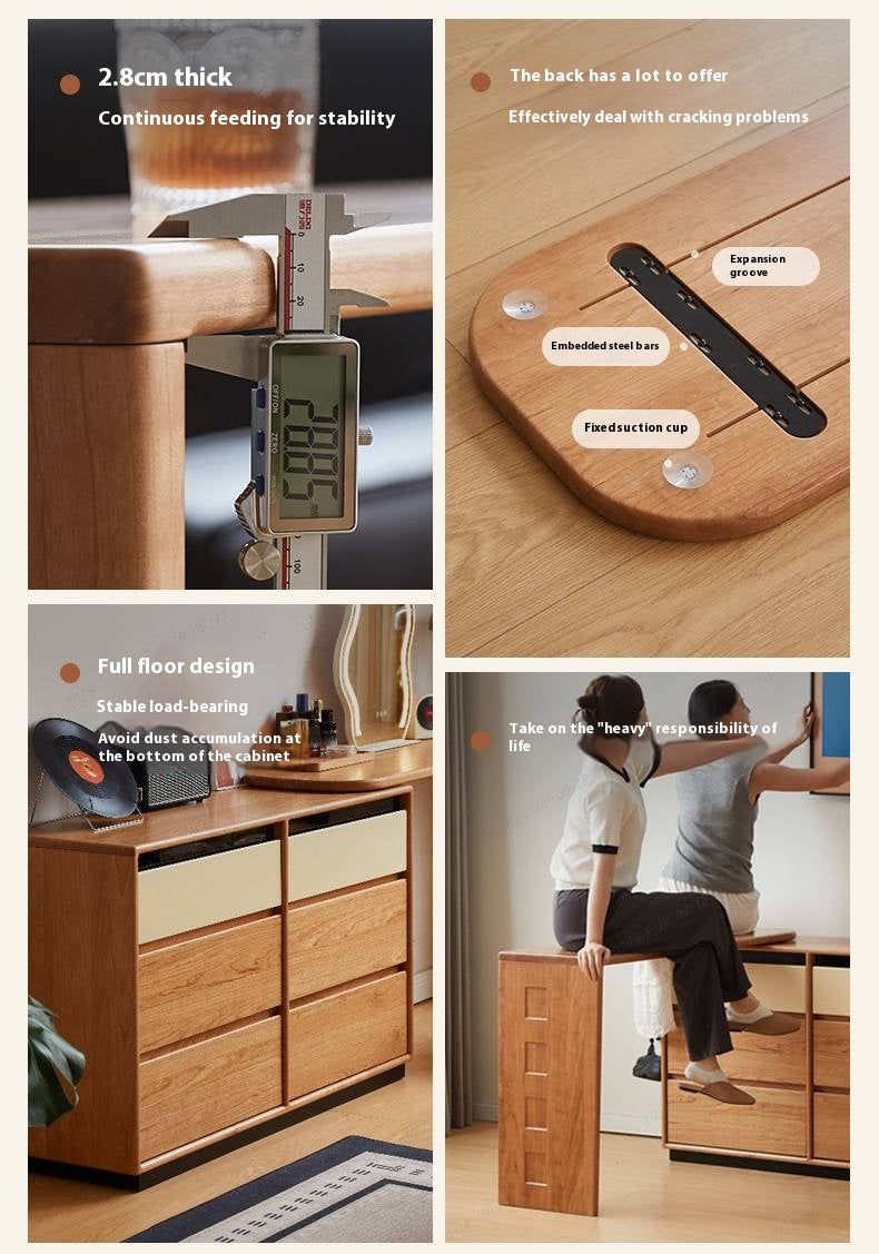 Cherry, Tulipwood Solid Wood Modern Style Vanity Table.