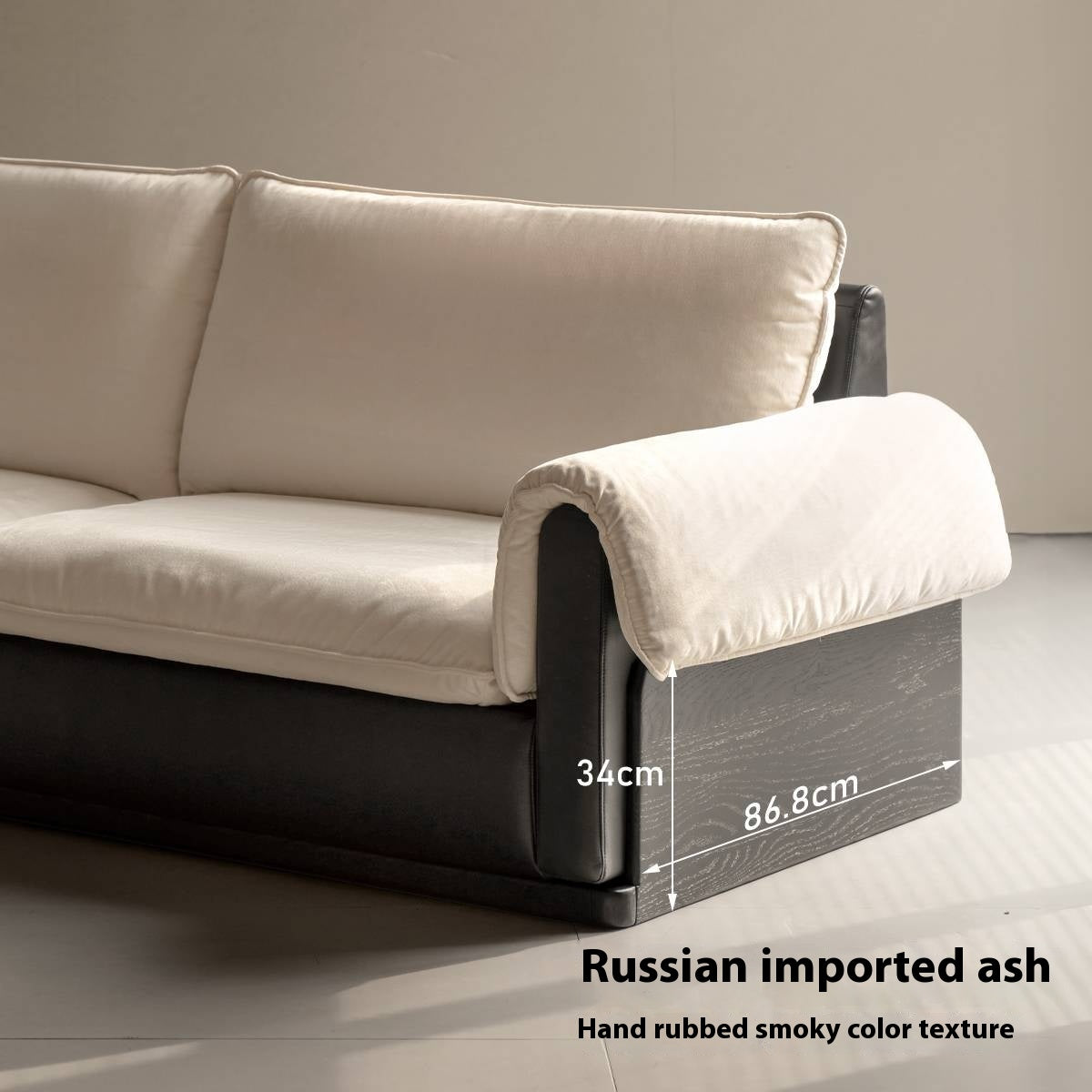 Chenille & Eco-Cloud Leather Sofa