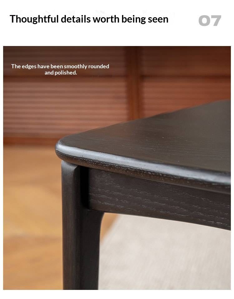 4 pcs Oak Solid Wood Back Rattan Dining Chair