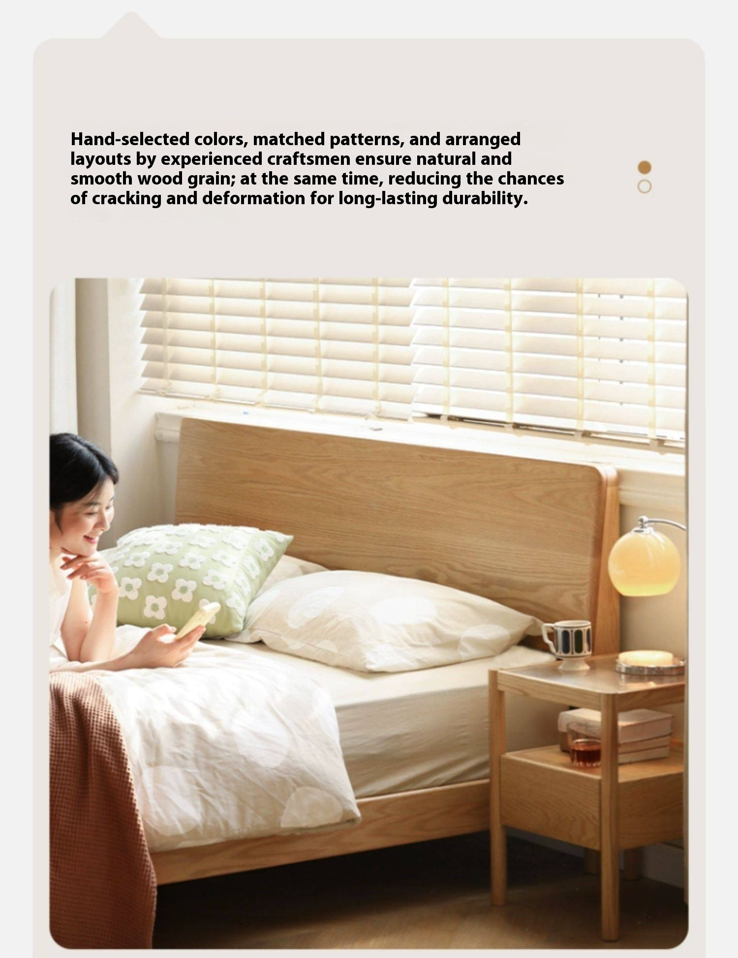 Oak Solid Wood Bed