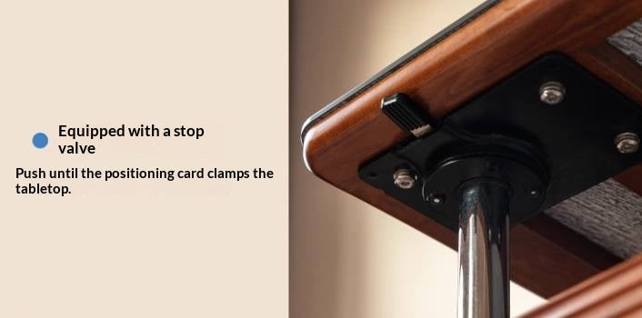 Poplar Solid Wood Elevating Rock Board Side Table