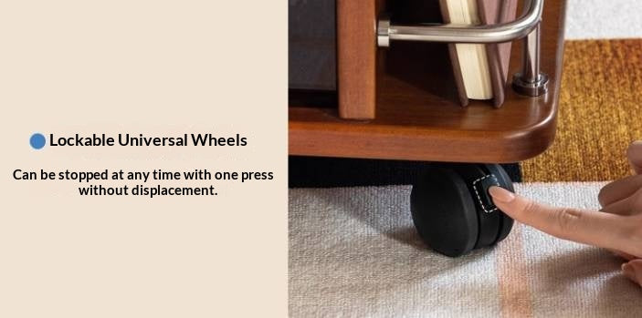 Poplar Solid Wood Elevating Rock Board Side Table