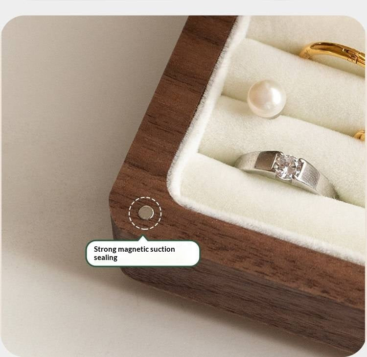 Black Walnut, Cherry Solid Wood Jewelry Box