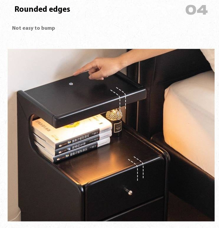 Solid RubberWood Multi Functional Nightstand.