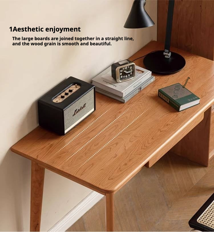 Cherry Wood FAS Grade Office Desk with Drawers