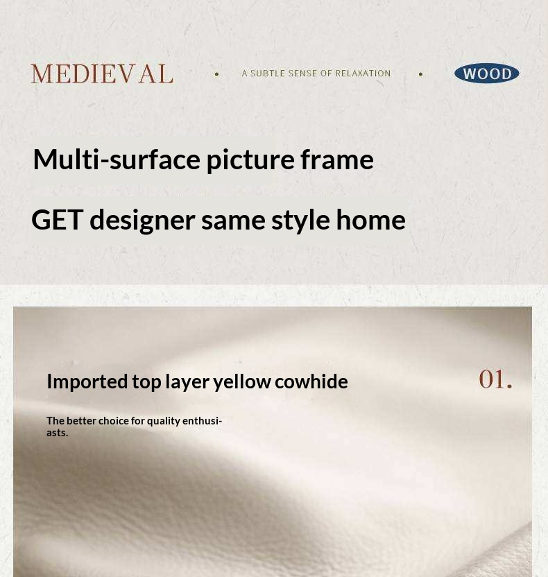 Cherry Solid Wood Bed with Modern Minimalist Design and Genuine Leather Headboard