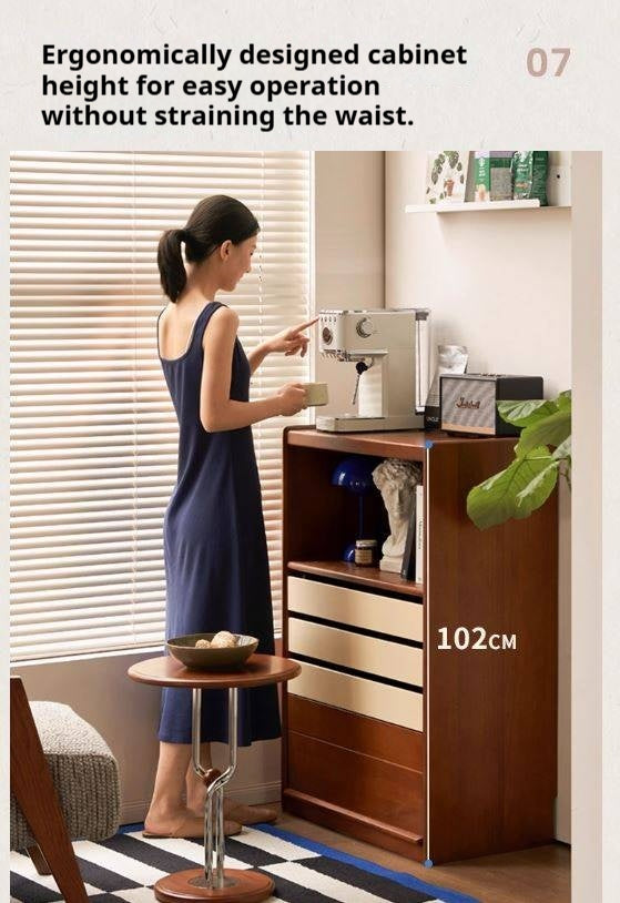 Poplar Solid Wood Antique Style Side Cabinet.