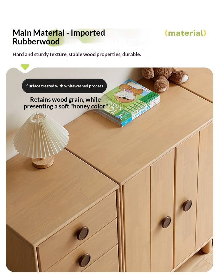 Solid Rubberwood Children's Wardrobe