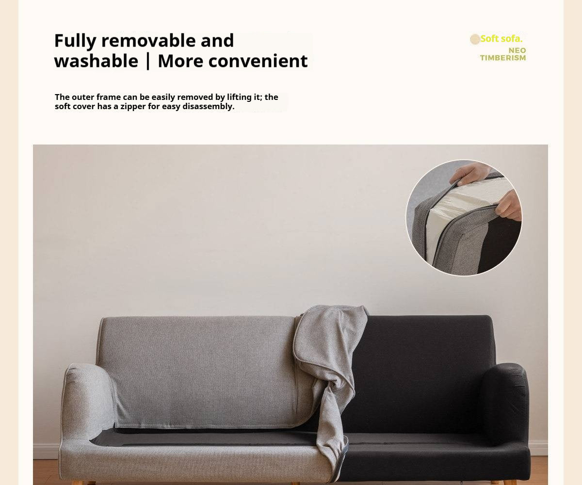 Compact Track Arm Sofa with Tapered Wood Legs