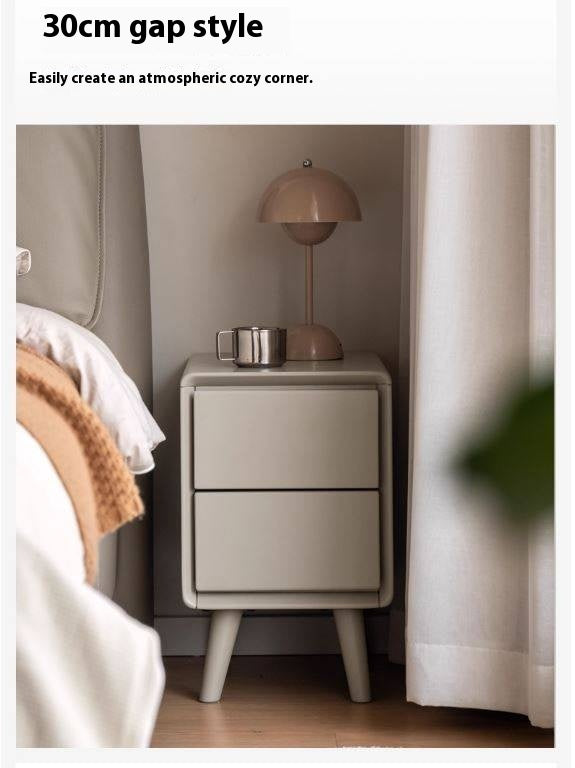 Poplar Solid Wood Modern Nightstand.
