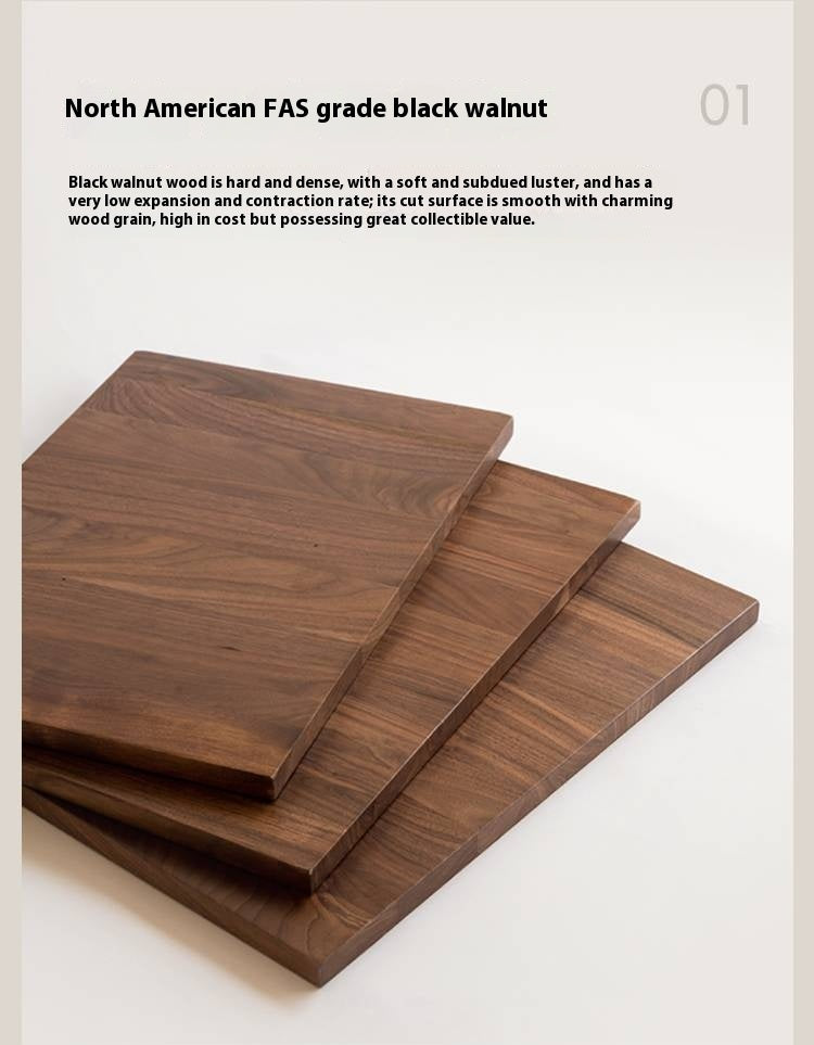 Black Walnut Solid Wood Mobile Folding Coffee Table