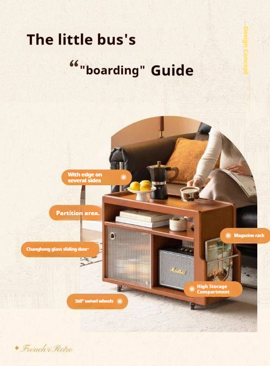 Oak, Poplar, Black Walnut Solid Wood Ancient Style Side Table