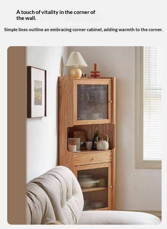 Oak Solid Wood Corner Sideboard