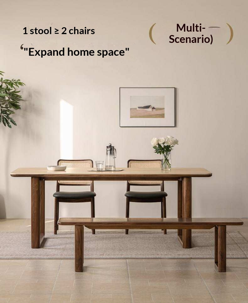 Black Walnut, White Ash Solid Wood Leisure Long Bench