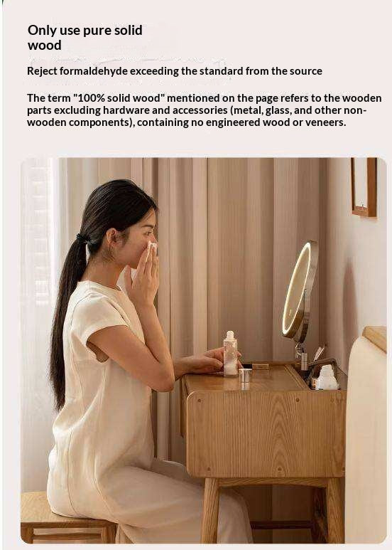 Ash Solid Wood Modern Vanity Table