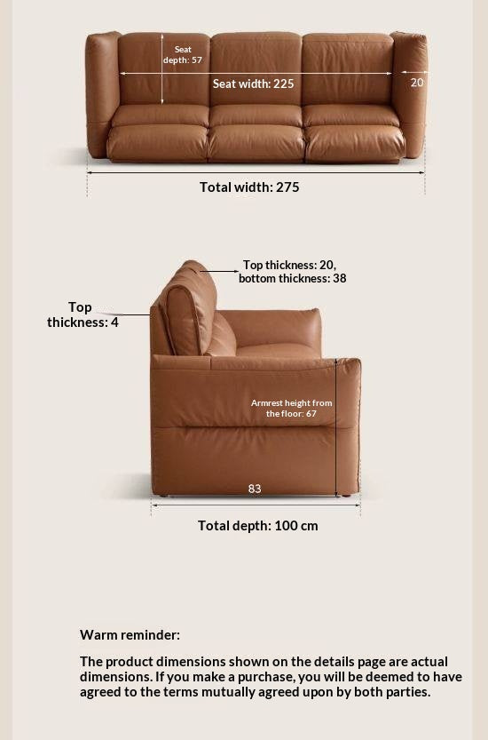 Genuine Leather Electric Luxury High Backrest Sofa