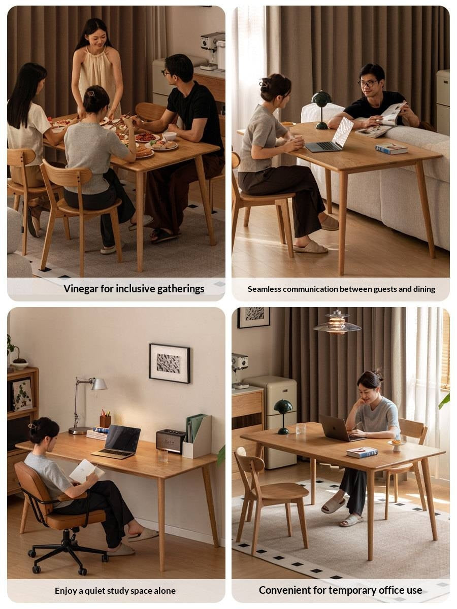 Oak Solid Wood Modern Dining Table