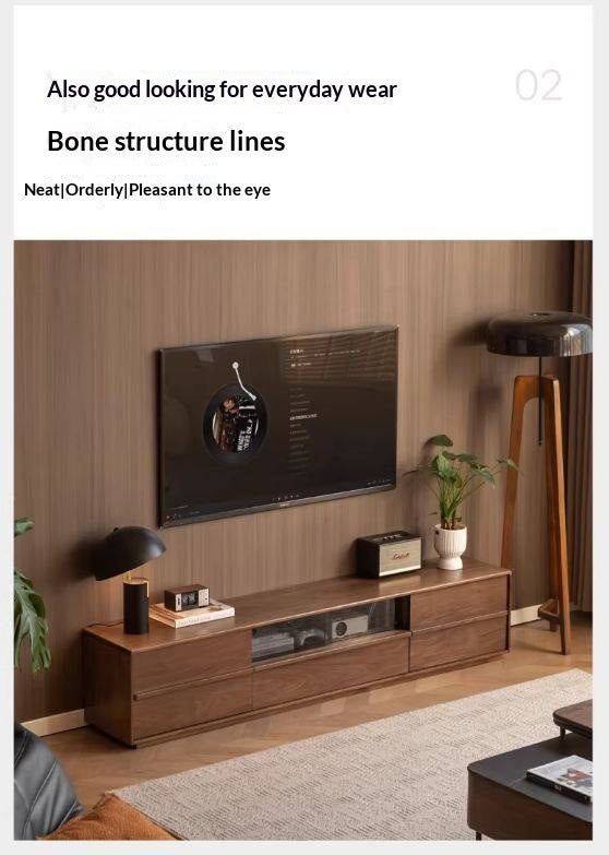 White Oak, Black Walnut Solid Wood TV Stand