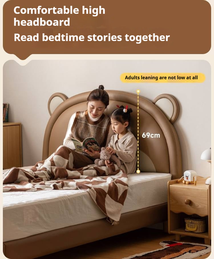 Organic Leather Children's Soft Bear Bed