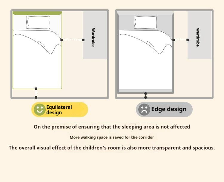 Organic Leather Children's Soft Bag High Headboard Single Bed