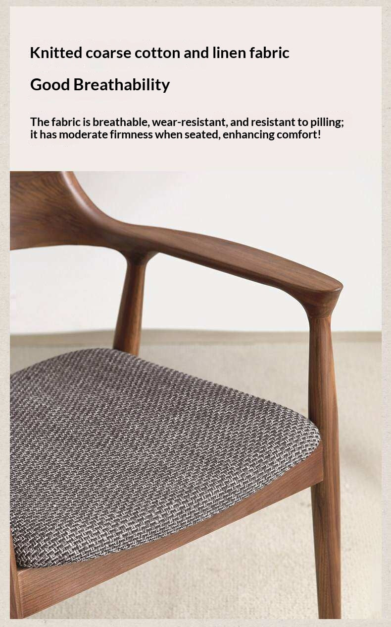 Ash Solid Wood Makeup Chair Dining Chair