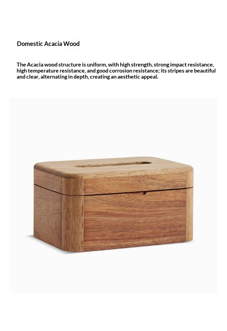Black Walnut, Acacia Solid Wood Nordic Tissue Box