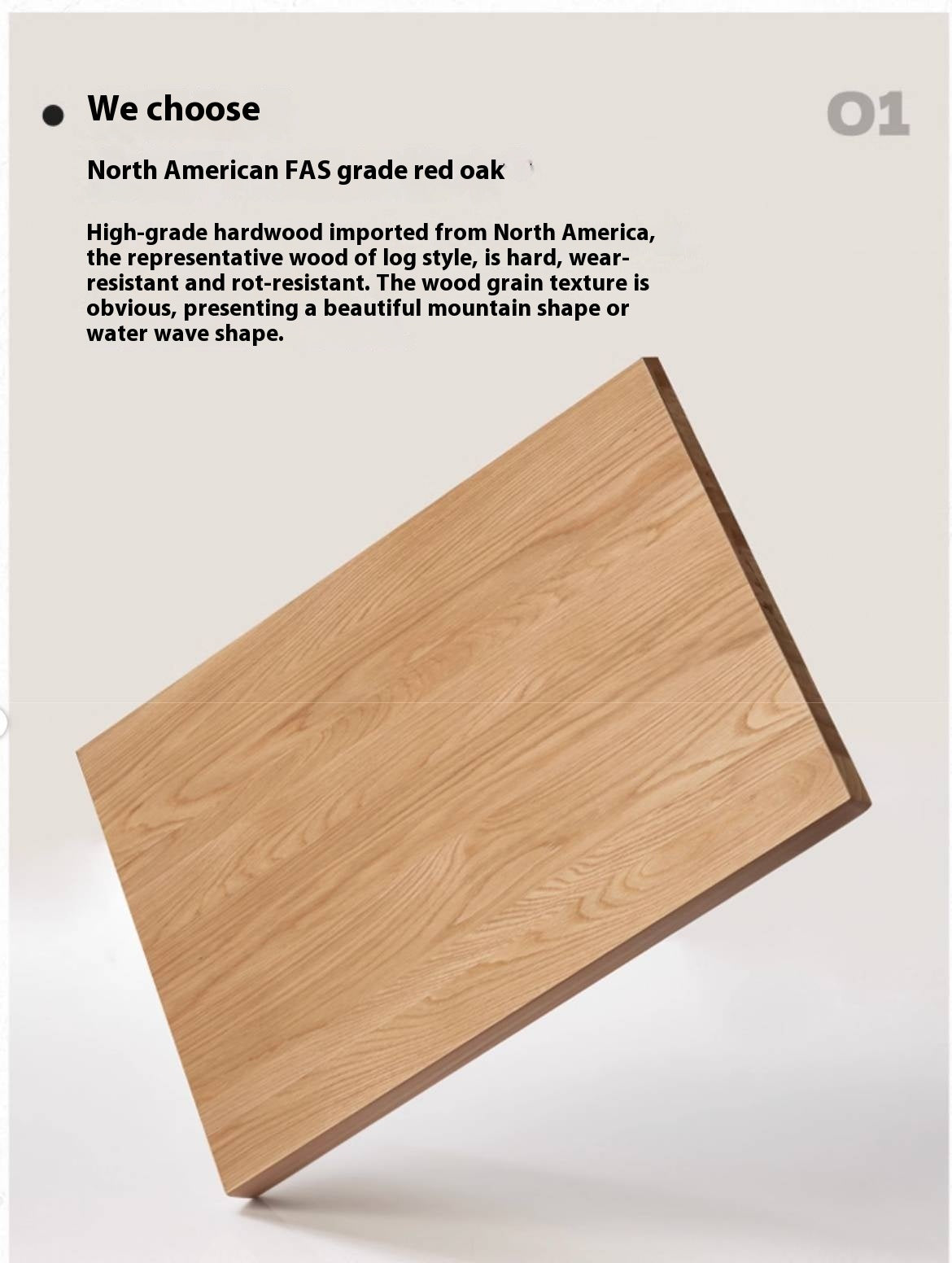 Oak, Ash Solid Wood Rock Slab Coffee Table Combination