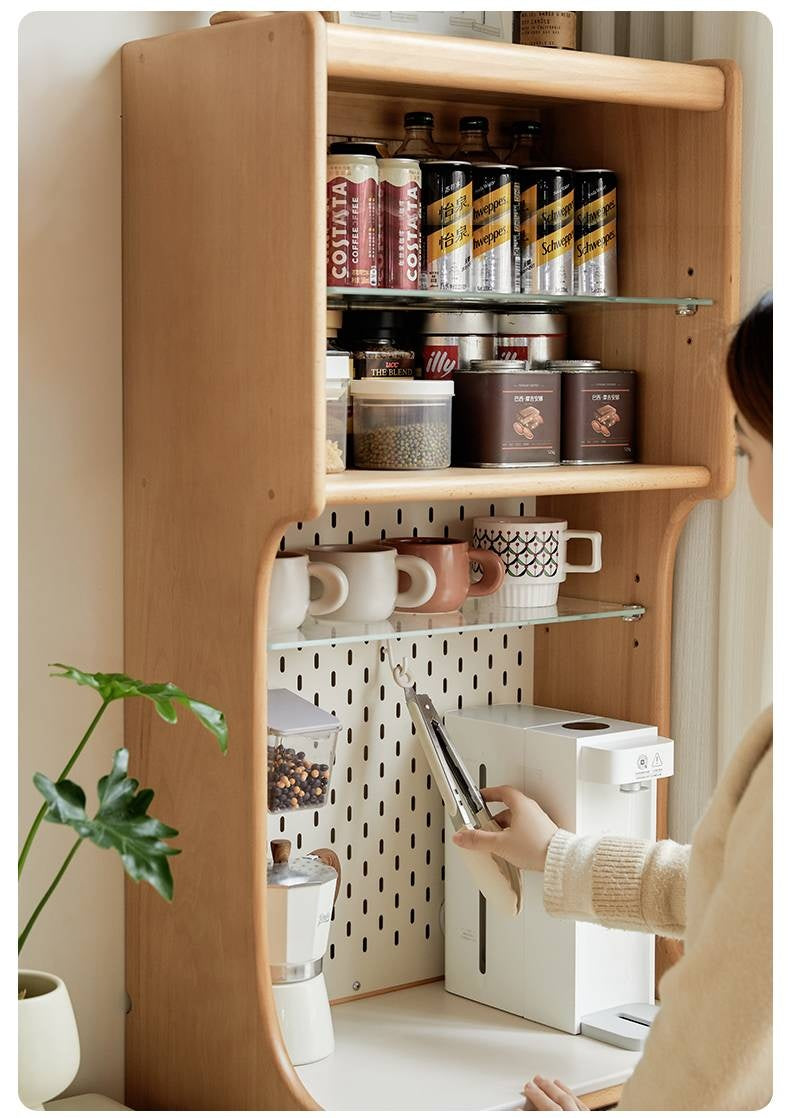 Beech Solid Wood Rock Board Dining Sideboard