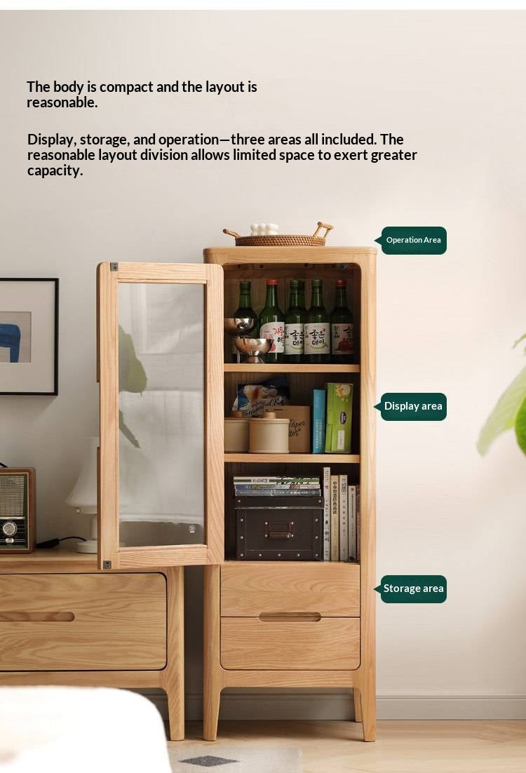 Oak Solid Wood Nordic Side Cabinet