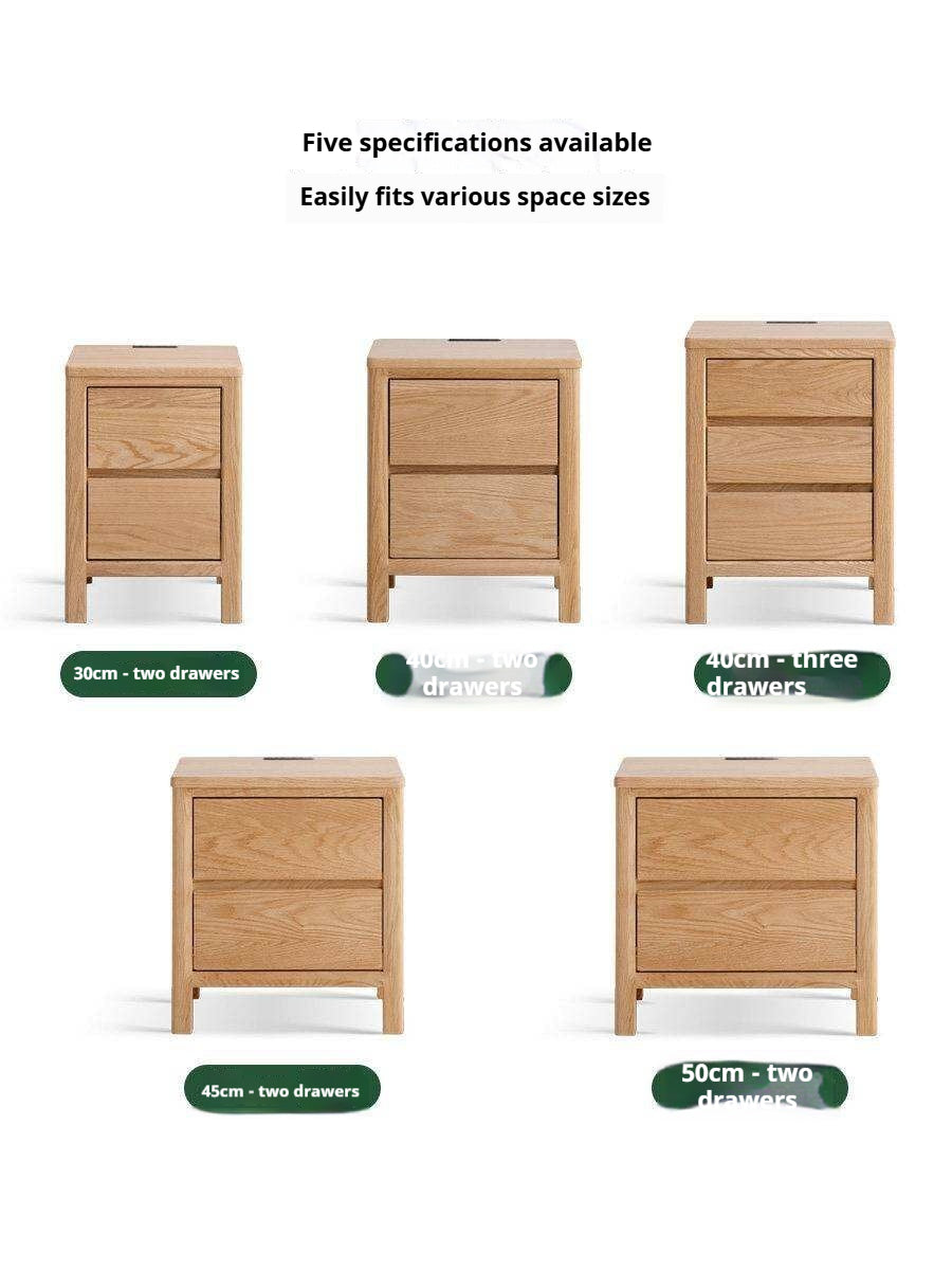 Oak Solid Wood Nordic Nightstand