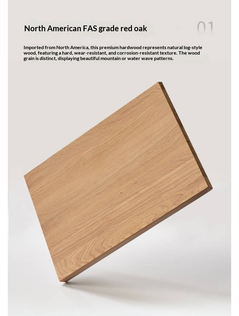 Oak Solid Wood Modern Leather Storage Bed, LED Lighting and USB Charging