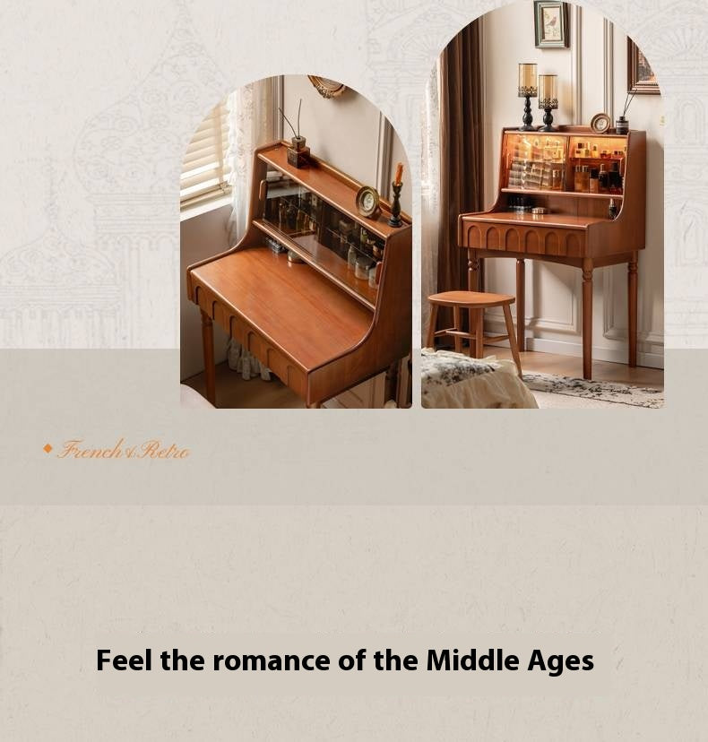 Poplar Solid Wood Multifunctional Vanity Table.