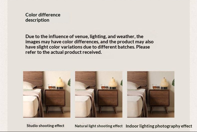 Solid Longan Hardwood Minimalist Style Nightstand