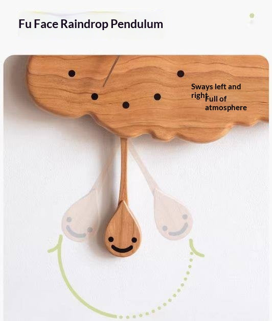 Cherry Solid Wood Nordic Style Eco Friendly Wall Clock