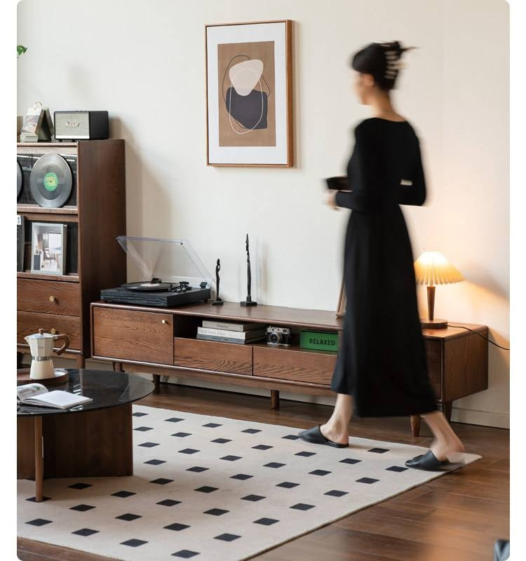 Oak Solid Wood Nordic Modern TV Stand