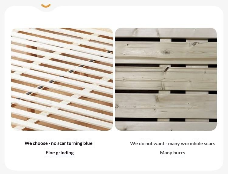 Beech Solid Wood Modern Minimalist Floating Platform Bed — Headboard-Free